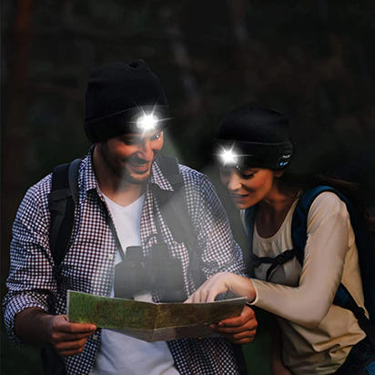 BeamBea™ - Beanie with Light Beam & Bluetooth Music